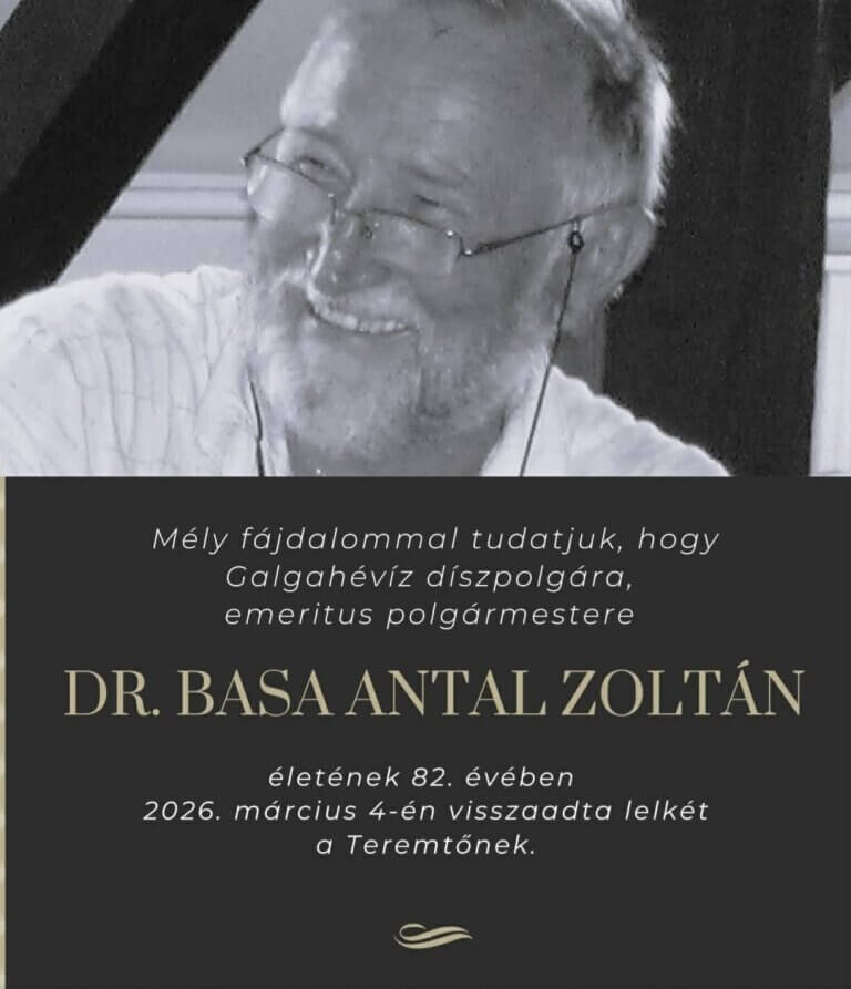 Dr. Basa Antal Zoltán életének 82. esztendejében hunyt el